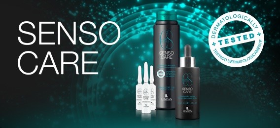 Sensocare LENDAN productos profesionales para el tratamiento del cuero cabelludo sensible, champu dermocalmante, locion calmante reguladora y serum dermocalmante